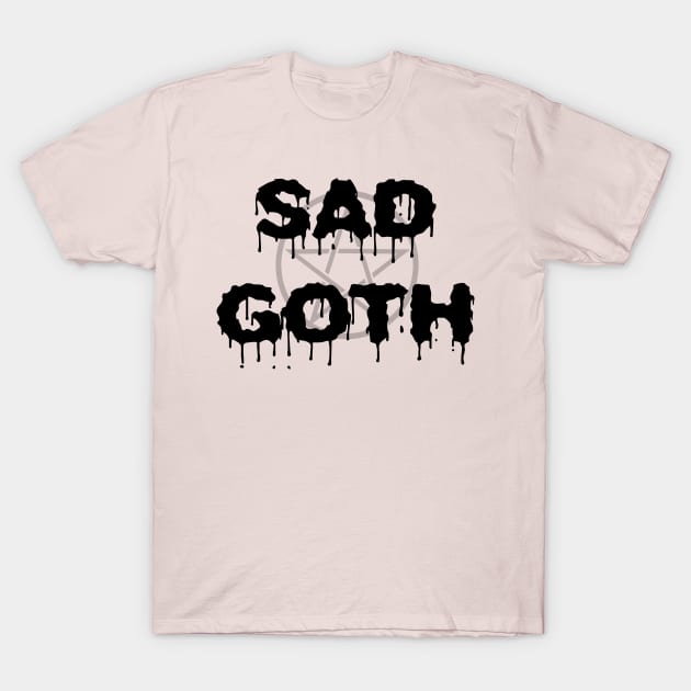 Sad Goth Aesthetic Pentacle Emo Grunge T-Shirt by Prolifictees